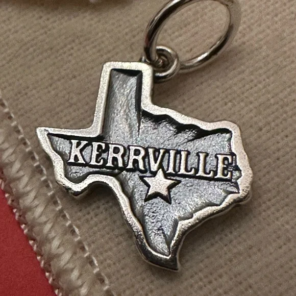 James Avery Texas Charms W/Rope Necklace!! 20” Necklace/Heart Of Texas/Kerrville
